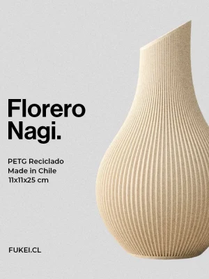 Florero Nagi Beige 25cm