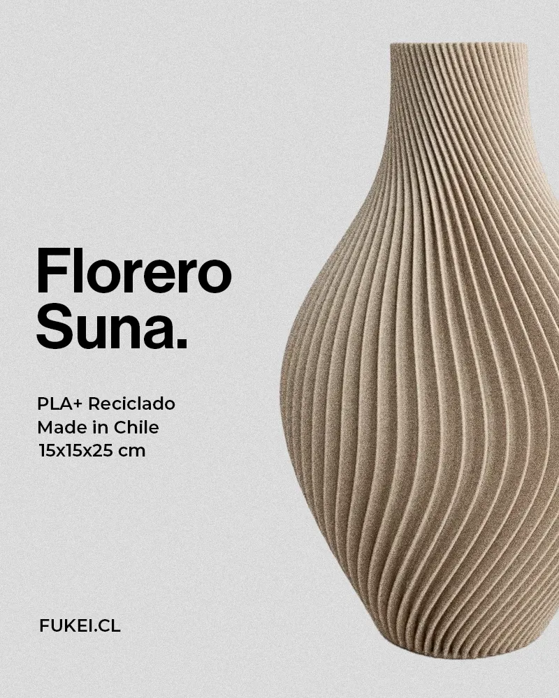 Imagen técnica Florero Suna Beige