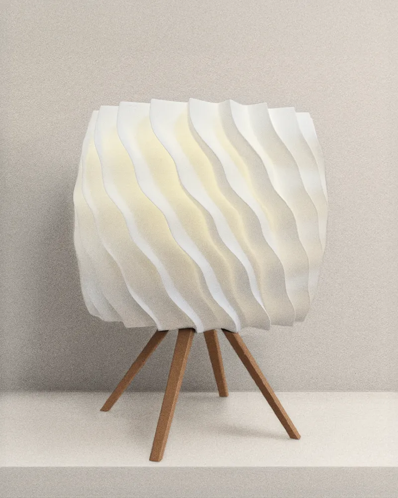 Lámpara Enso Base Café Caramelo