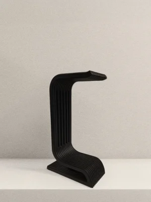 Soporte moderno para audífonos Negro