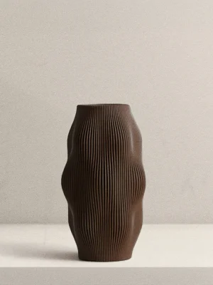 Florero Kaori Compact Café Oscuro