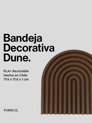 Imagen técnica Bandeja Decorativa Dune Blanco Mate
