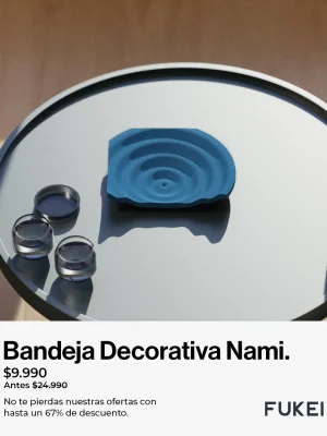 Imagen técnica Bandeja Decorativa Nami Azul Mate