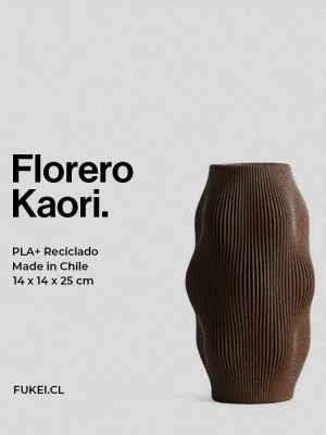 Imagen técnica Florero Kaori Compact Café Oscuro