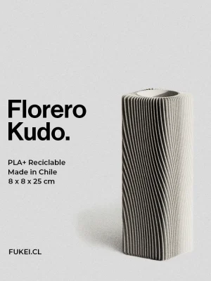 Imagen técnica Florero Kudo Original Gris