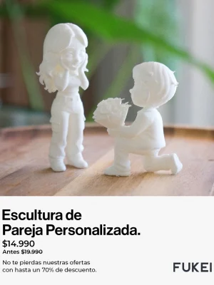 Escultura de Pareja Personalizada Grafico